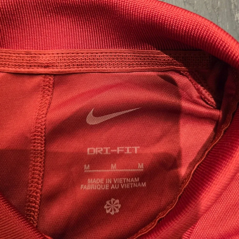 Nike Alabama Crimson Tide Mens Medium Dri-FIT Polo Shirt Red Short Sleeve NCAA - Picture 2 of 5